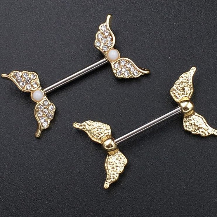 Two Piece Angel Wing Nipple Jewelry